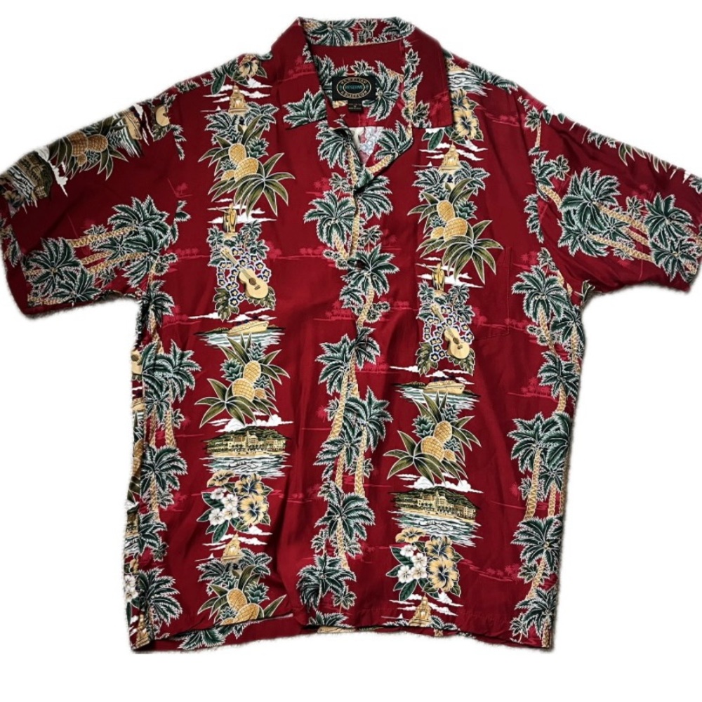 Tropical Red Hawaiian Reserve short sleeve shirt-never worn, like NEW